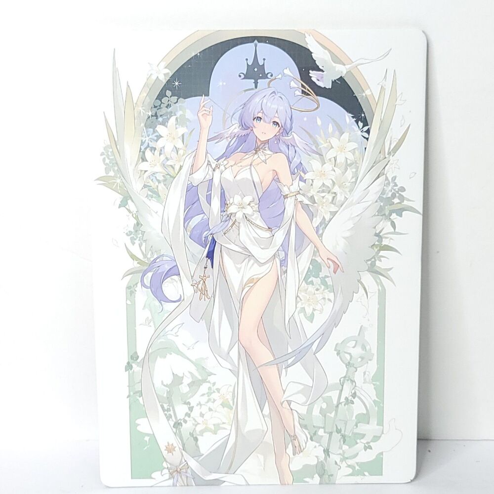 Robin Wedding Dress Pigeon Waifu Card Anime Girl Wall Art Oversized Board A5